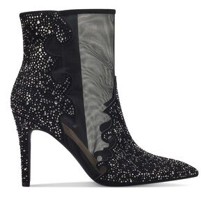 Thalia Sodi Black Embellished Heeled Boots